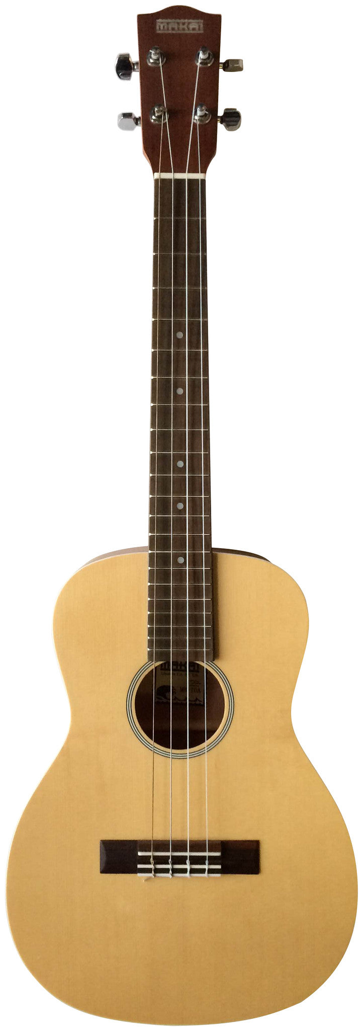 Makai Solid Top Series With White Binding Baritone Ukulele MB-70A