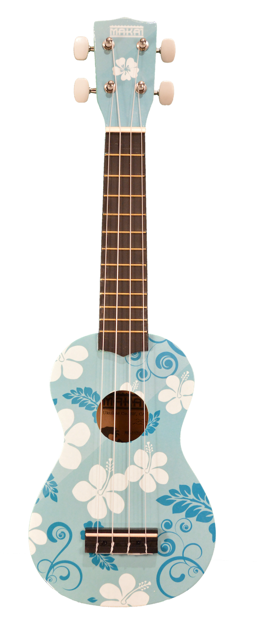 Makai Colored Soprano Ukulele w/ Graphics