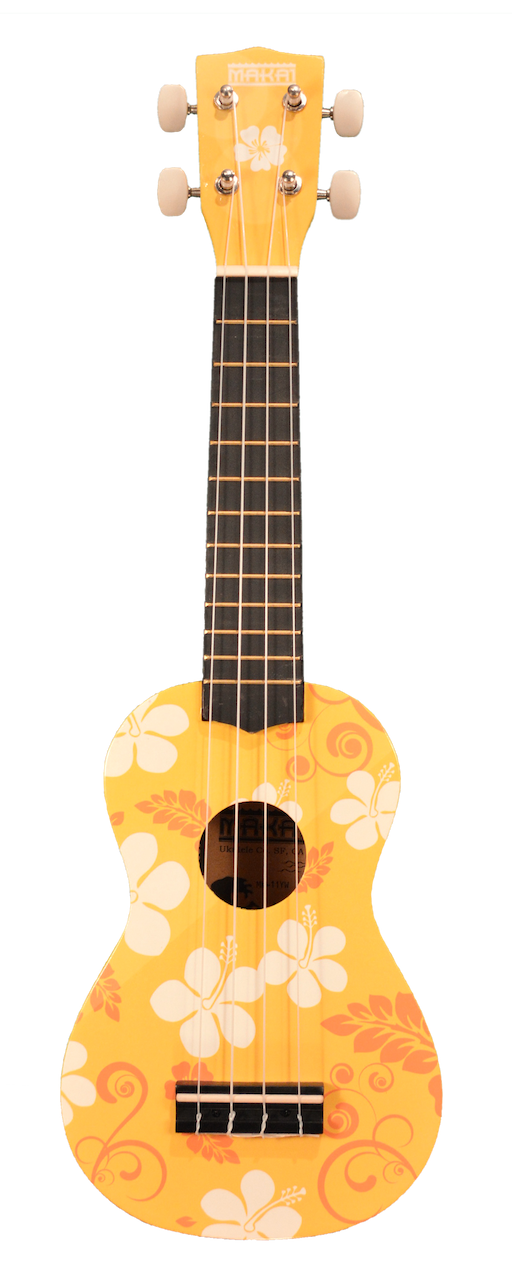 Makai Colored Soprano Ukulele w/ Graphics