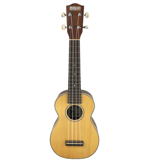 Makai Solid Spruce with Indian Wingnut Soprano Ukulele MK-50IW