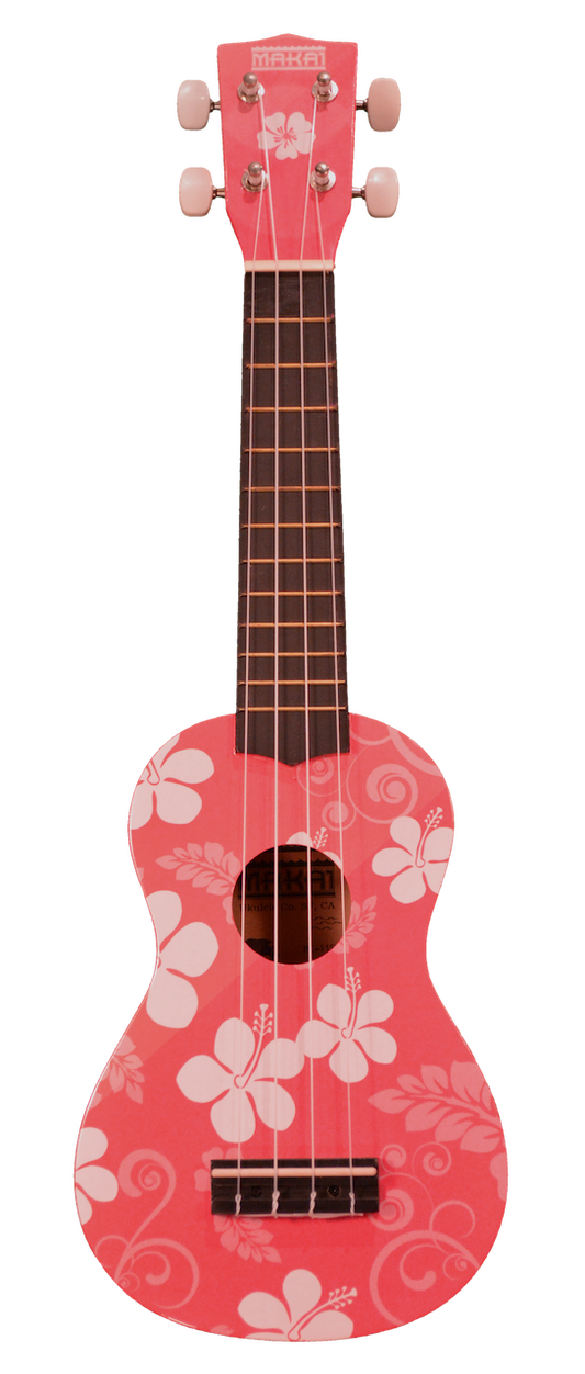 Makai Colored Soprano Ukulele w/ Graphics